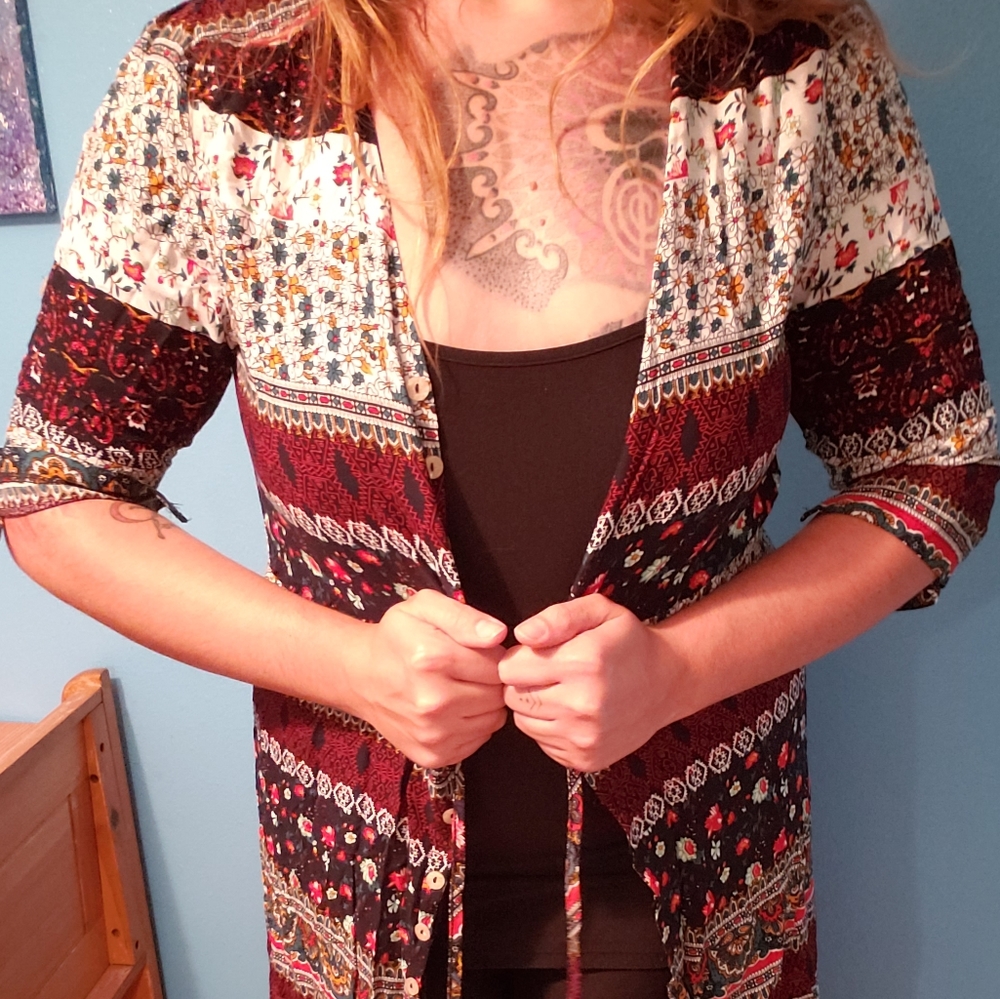 Long Cardigan , Half sleeve